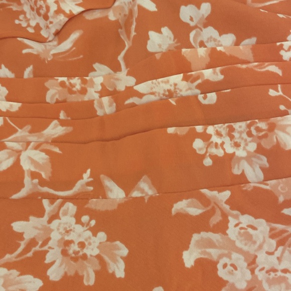 Abercrombie Off the Shoulder Salmon Flower Dress - Picture 5 of 5